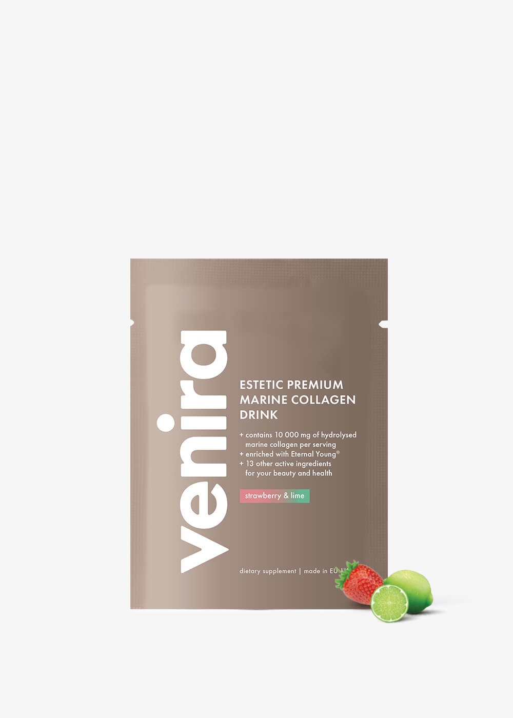 VENIRA ESTETIC PREMIUM kolagenový drink - vzorek - jahoda-limetka, mořský kolagen, 12 g jahoda-limetka, mořský kolagen, 12 g