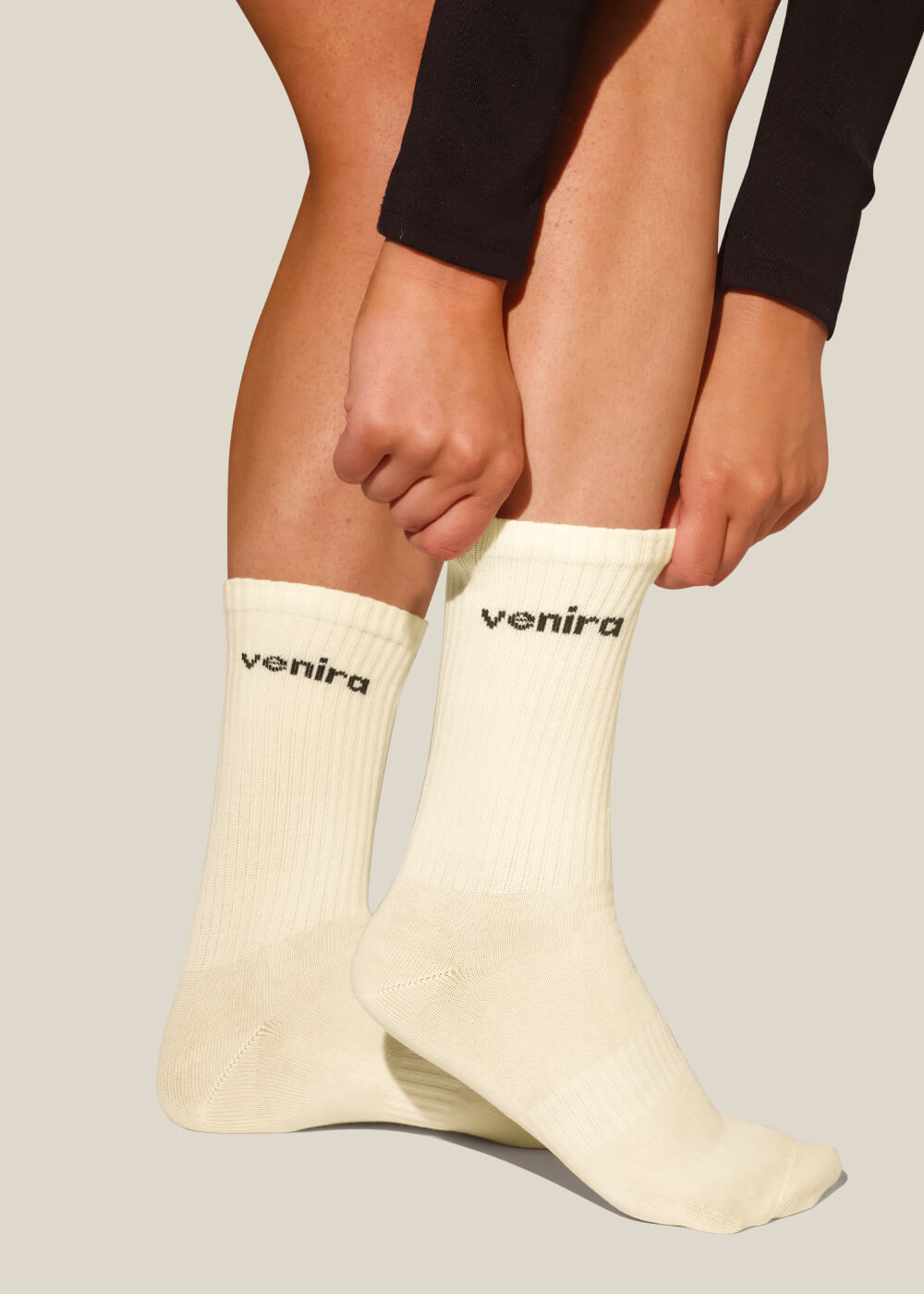VENIRA ponožky, off white, M (39-42)