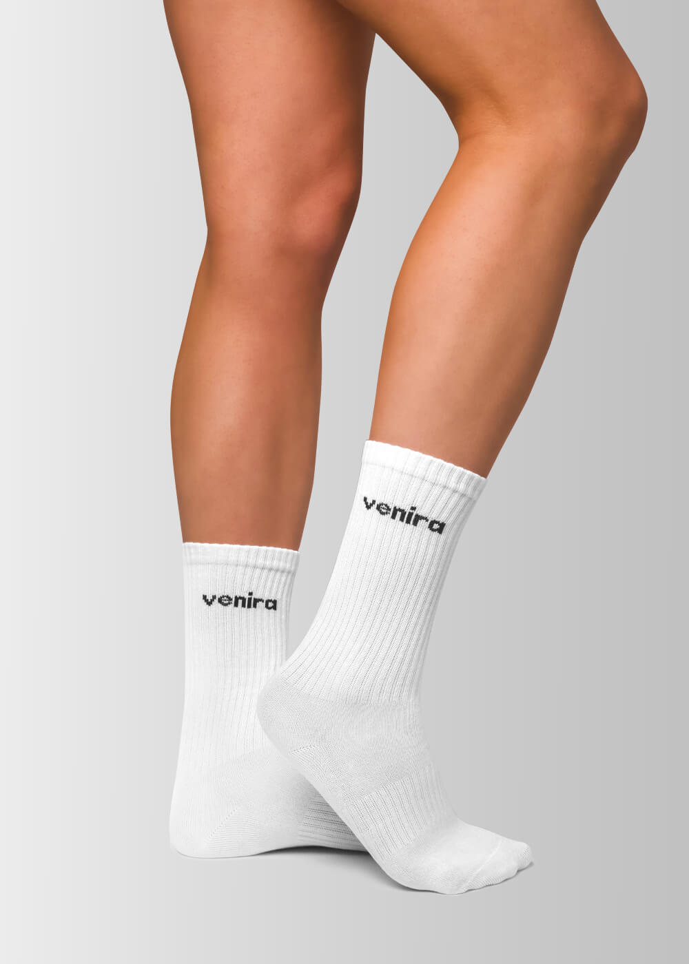 VENIRA ponožky, white, L (43-46)
