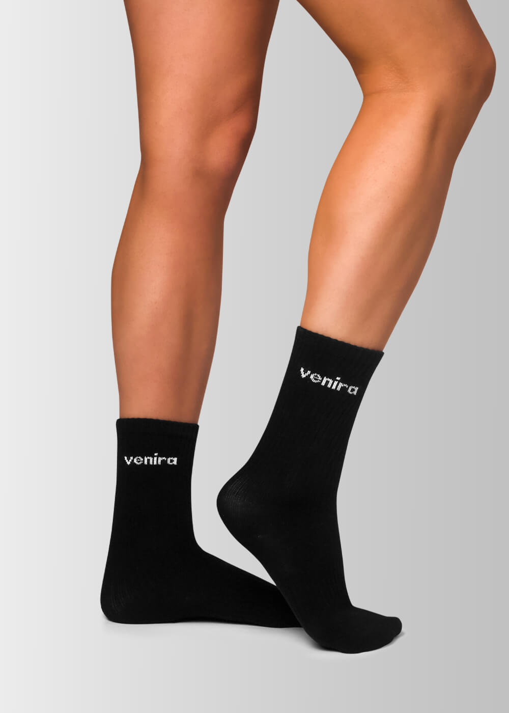 VENIRA ponožky, black, M (39-42)