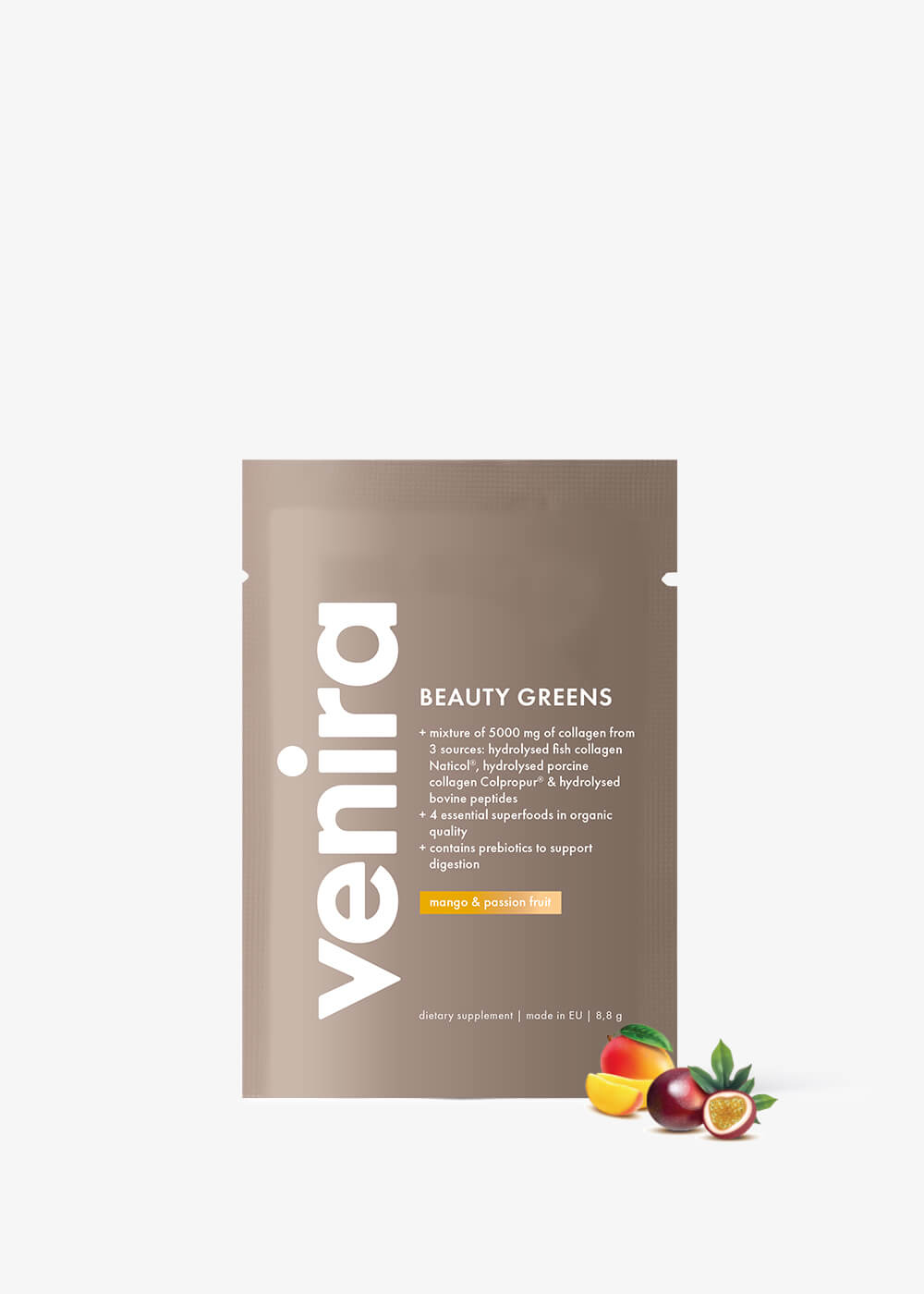 VENIRA beauty greens pro ženy - vzorek, mango a maracuja, 8,8 g mango a maracuja, 8,8 g