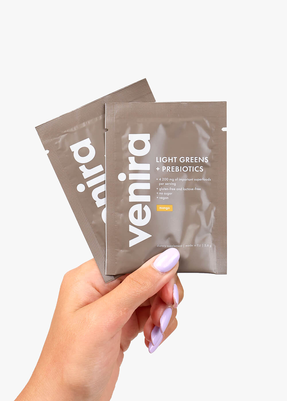 VENIRA light greens + prebiotika - vzorek, mango, 5,6 g