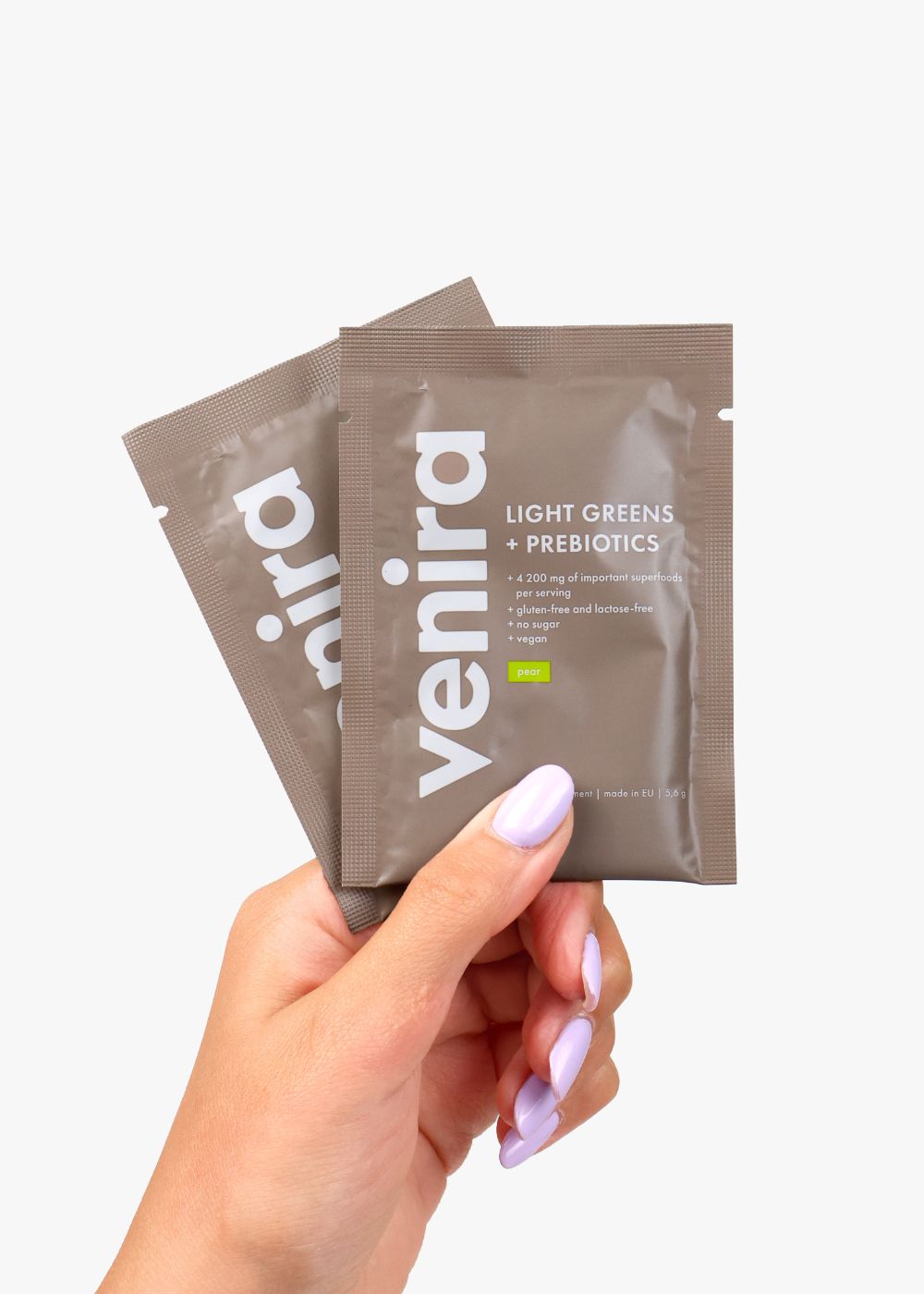 VENIRA light greens + prebiotika - vzorek, hruška, 5,6 g
