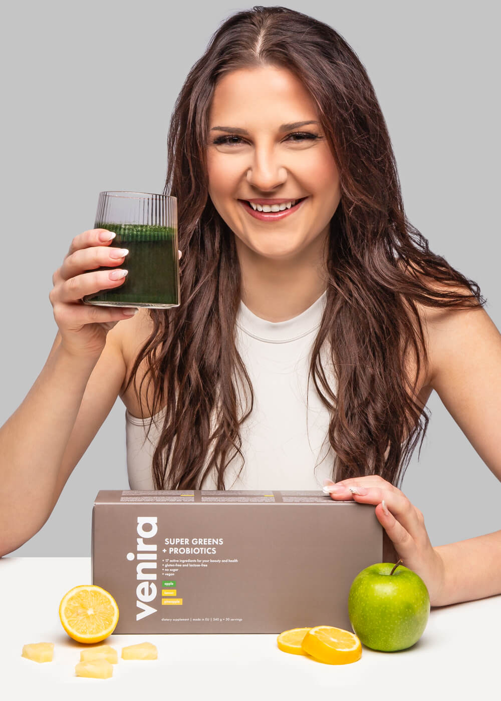 VENIRA super greens + probiotika - vzorek, ananas, 11,3 g