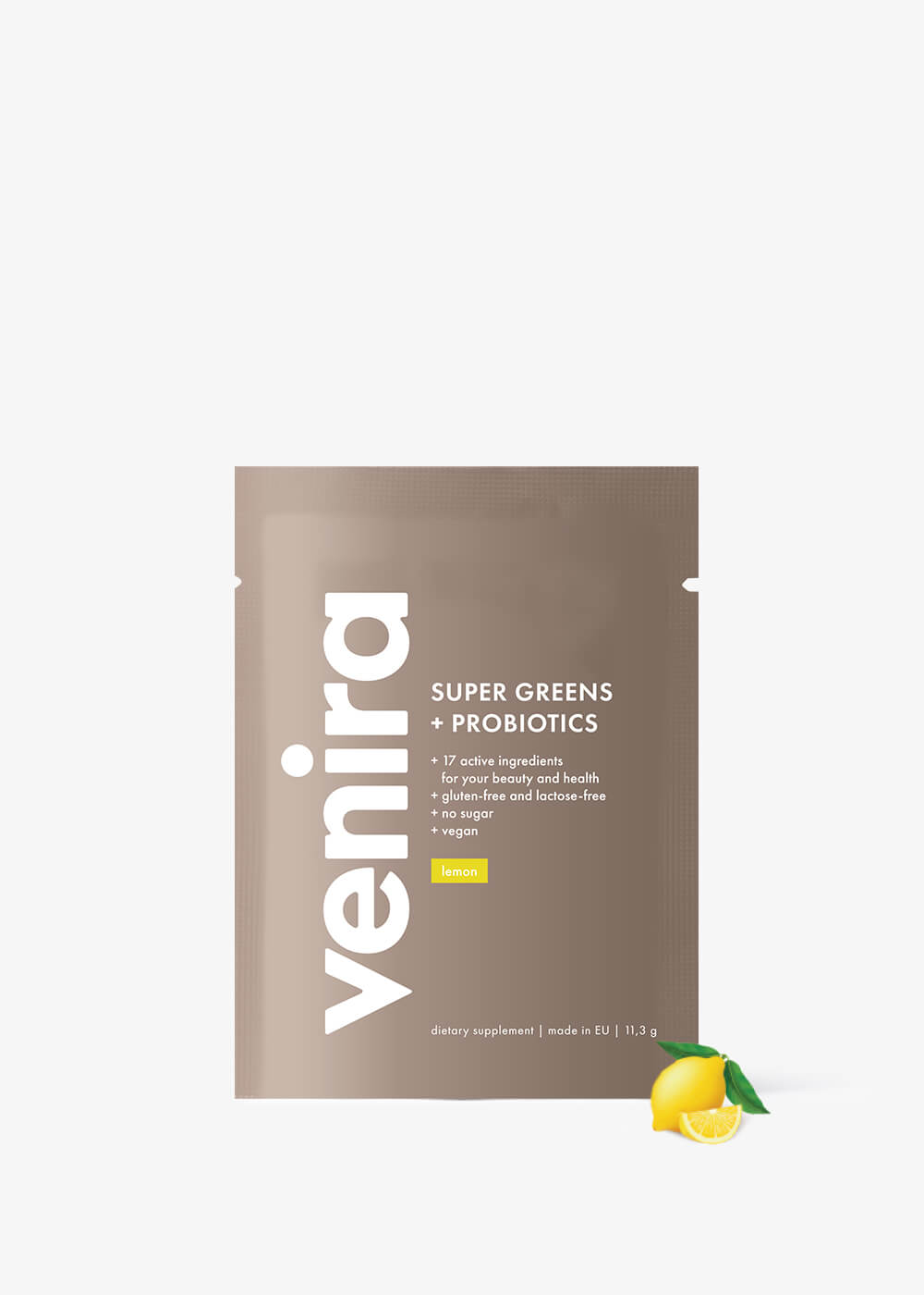 VENIRA super greens + probiotika - vzorek - citron, 11,3 g citron, 11,3 g