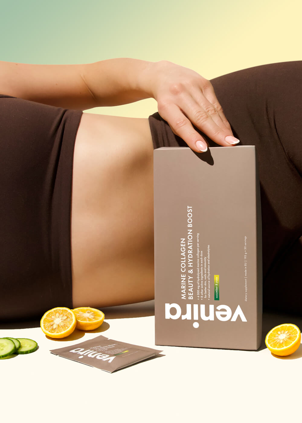 VENIRA marine collagen, beauty & hydration boost - vzorek, okurka a yuzu, mořský kolagen, 6,5 g