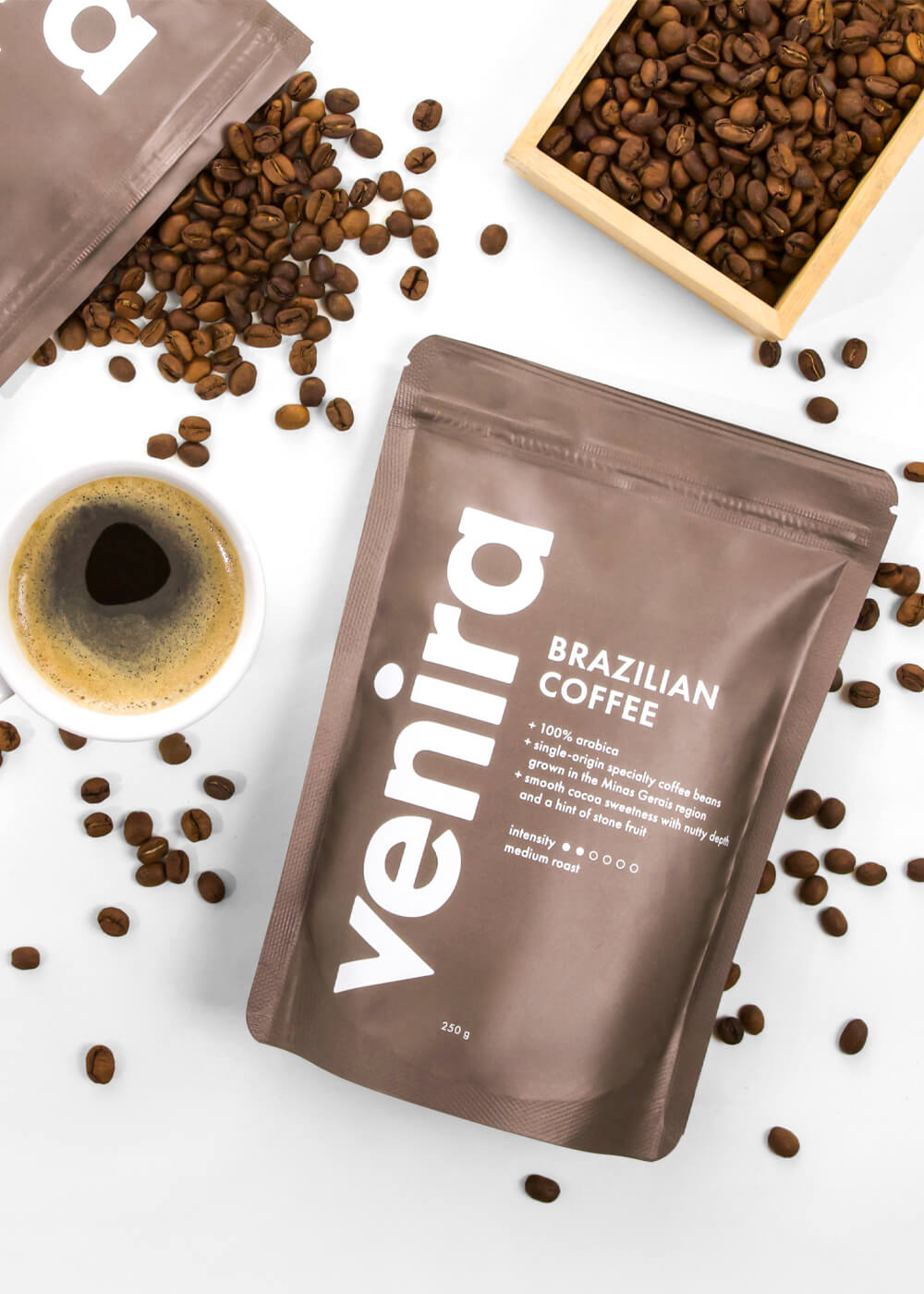 VENIRA čerstvě pražená káva, Brazílie - 250 g