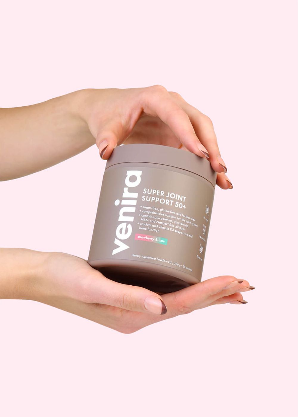 VENIRA super kloubní výživa, věk 50+, jahoda-limetka, 300 g