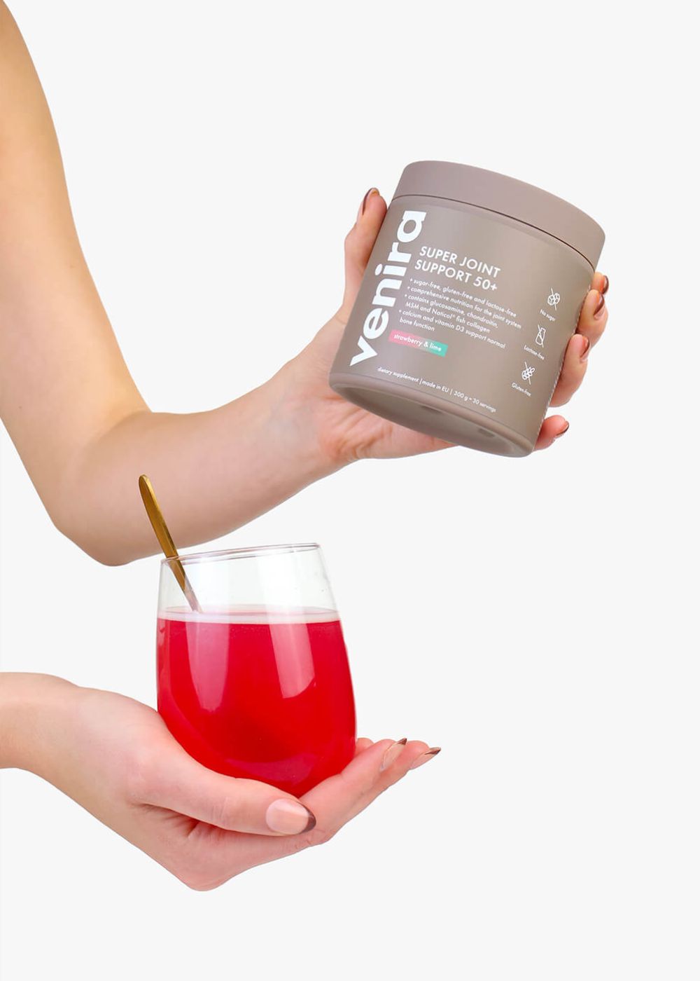 VENIRA super kloubní výživa, věk 50+, jahoda-limetka, 300 g