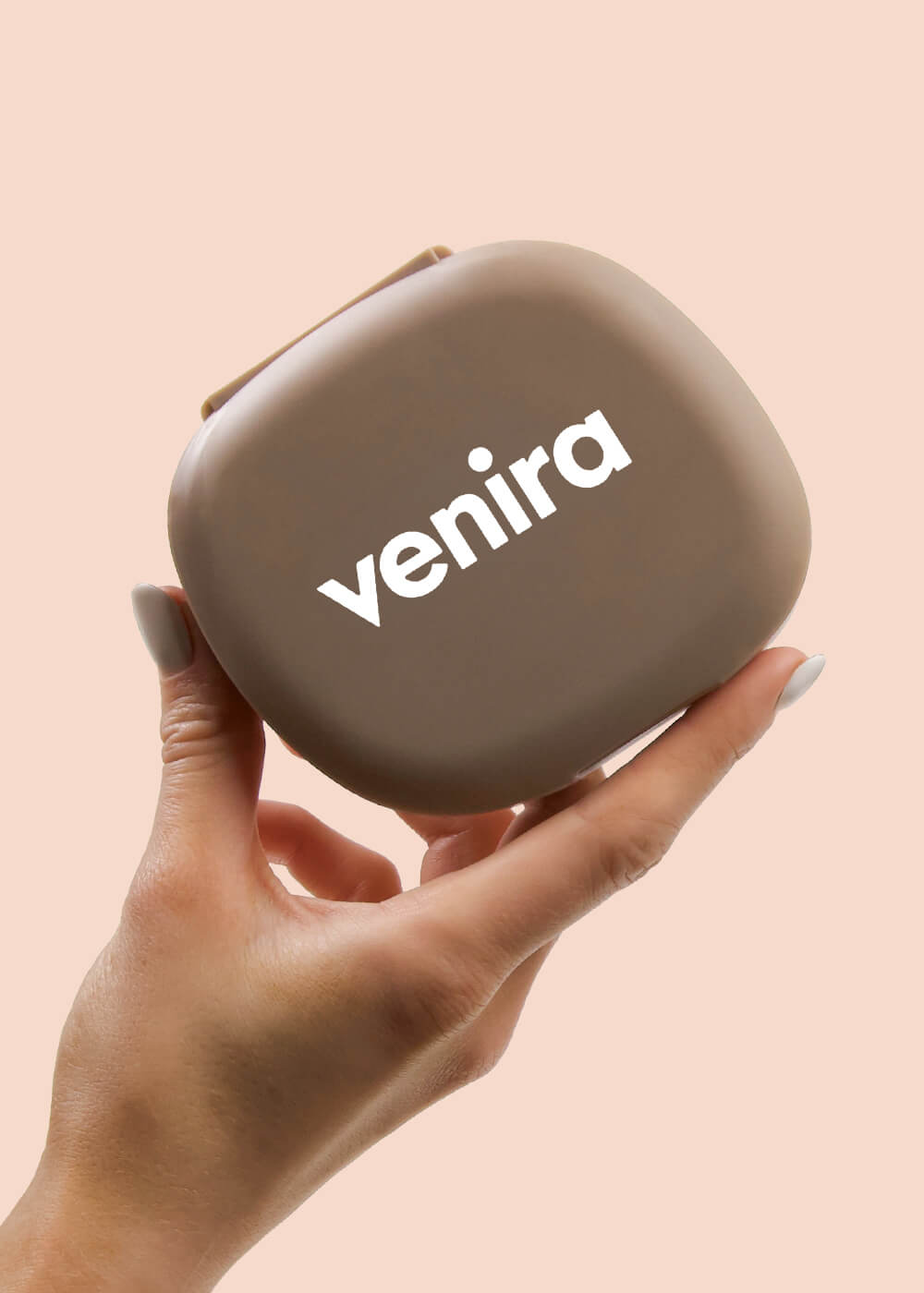 VENIRA pill box, tmavě hnědý