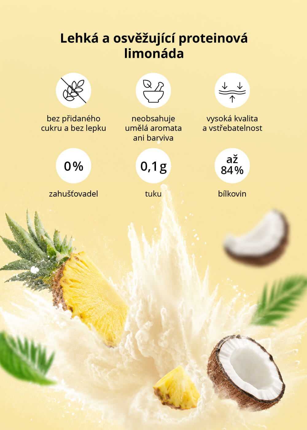 VENIRA clear whey protein, proteinová limonáda, piňakoláda, 500 g