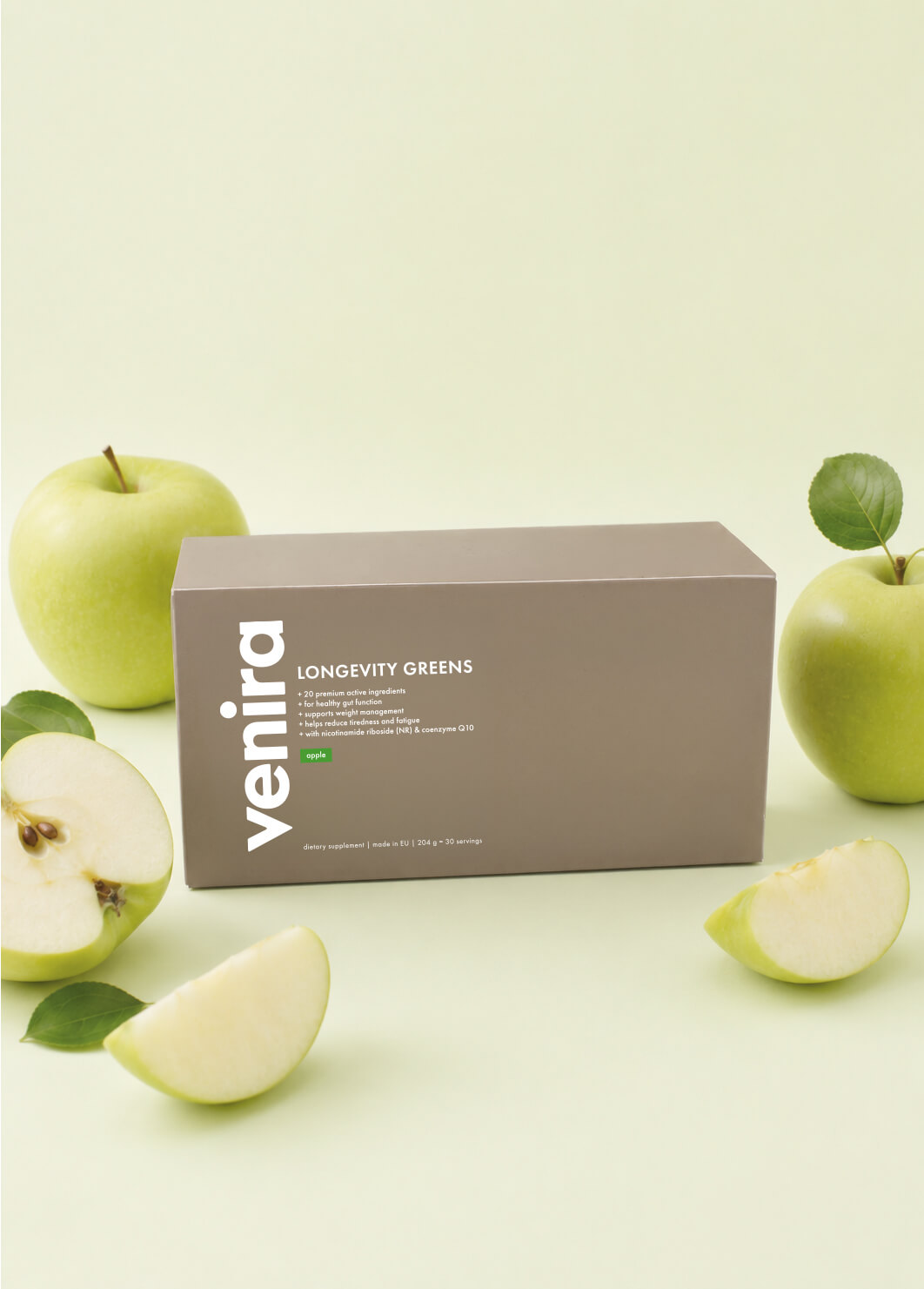 VENIRA longevity greens, jablko, 30 sáčků, 204 g