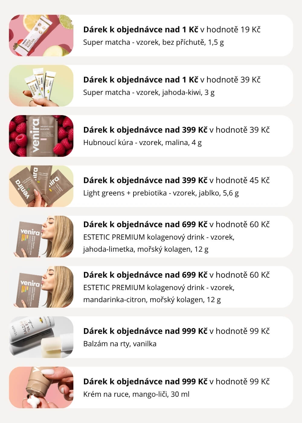 VENIRA super hydrate elektrolyty, mix 3 příchutí, 30 sáčků, 142 g