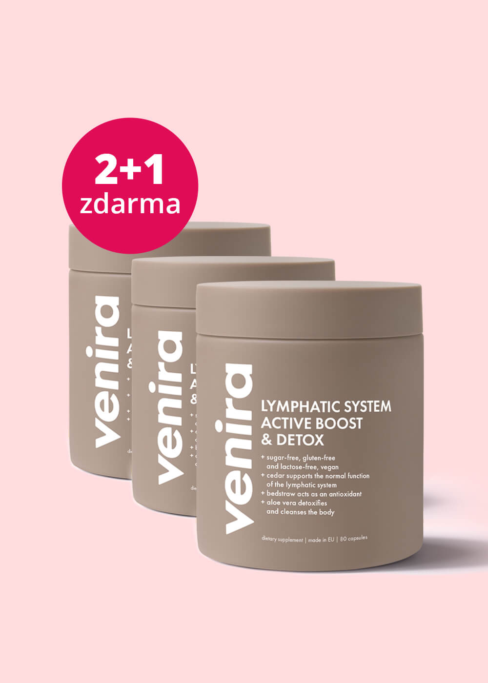 VENIRA lymfa system – active boost & detox, balíček 2+1 zdarma