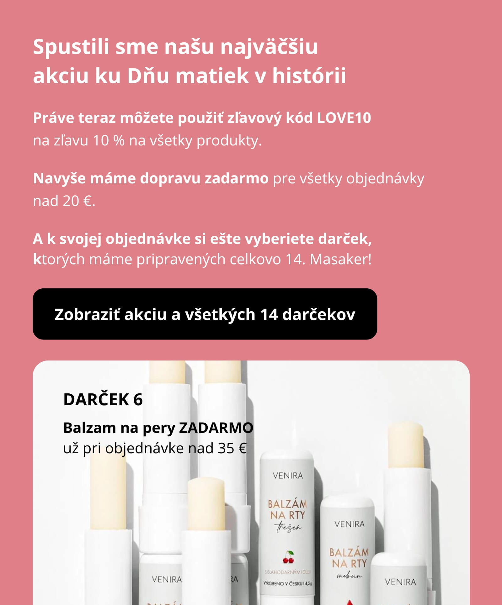 Prírodná kozmetika a doplnky stravy Venira