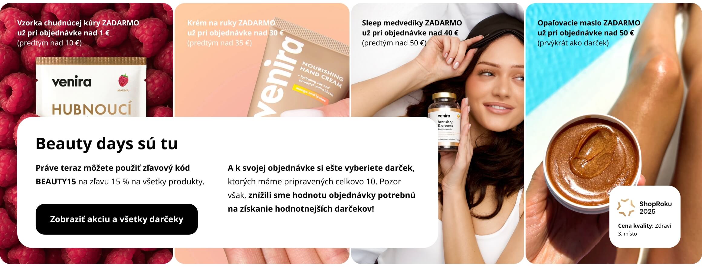 Prírodná kozmetika a doplnky stravy Venira