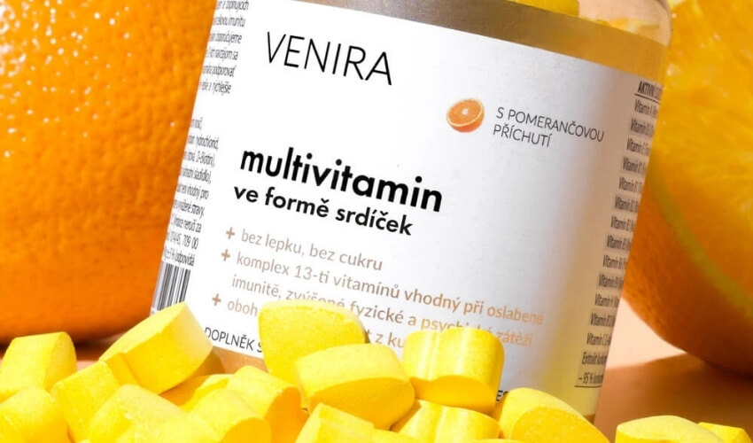 VENIRA multivitamínové cukríky s pomarančovou príchuťou