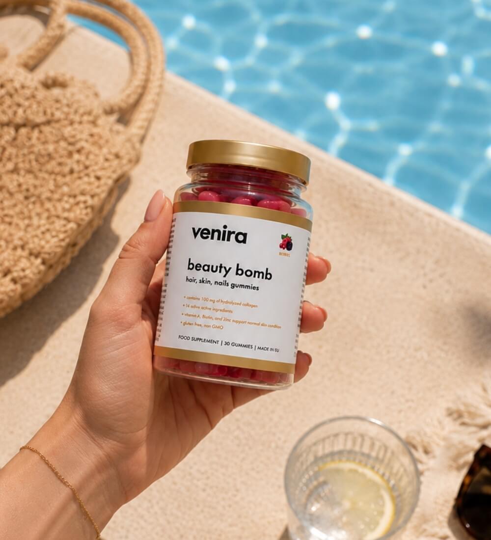 Beauty bomb medvedíky na vlasy, nechty a pleť, lesné plody, 30 cukríkov