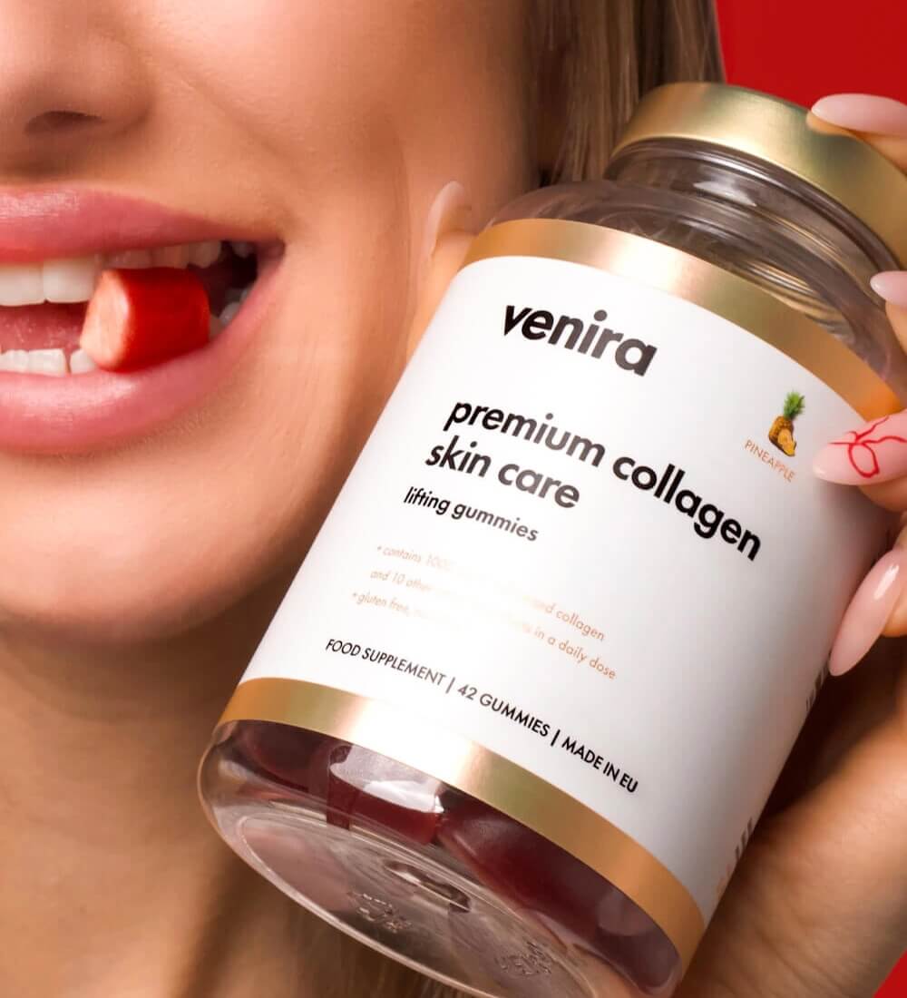 Premium collagen skin care – medvedíky na zlepšenie pleti, ananás