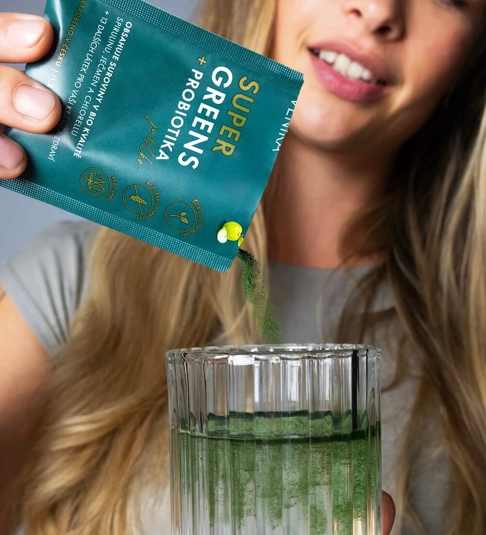 Vzorka super greens zelené jabĺčko