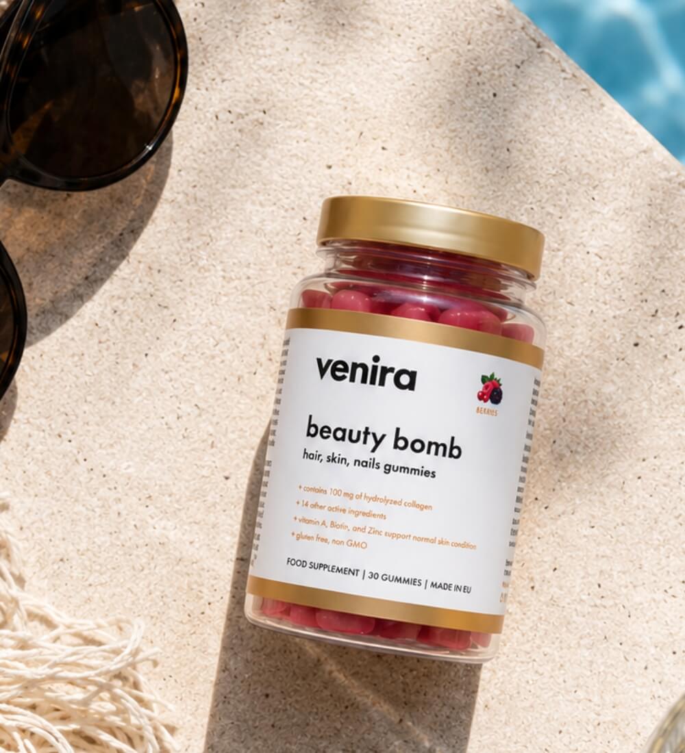 Beauty Bomb medvedíky na vlasy nechty a pleť lesné plody 30 cukríkov