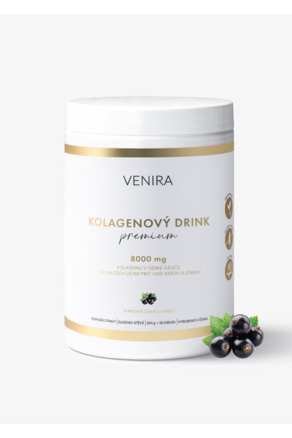 VENIRA PREMIUM kolagénový drink pre vlasy, nechty a pleť čierne ríbezle