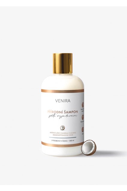 VENIRA prírodný šampón proti vypadávaniu vlasov  kokos, 300 ml