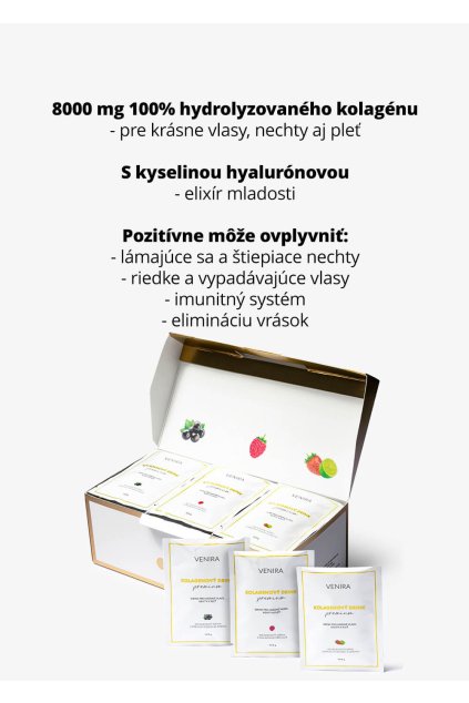 VENIRA PREMIUM kolagénový drink pre vlasy, nechty a pleť mix príchutí