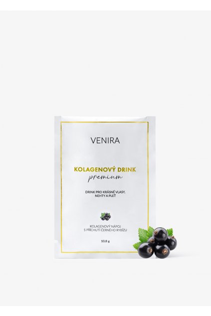 venira premium kolagénový drink pre vlasy, nechty a pleť vzorka čierne ríbezle