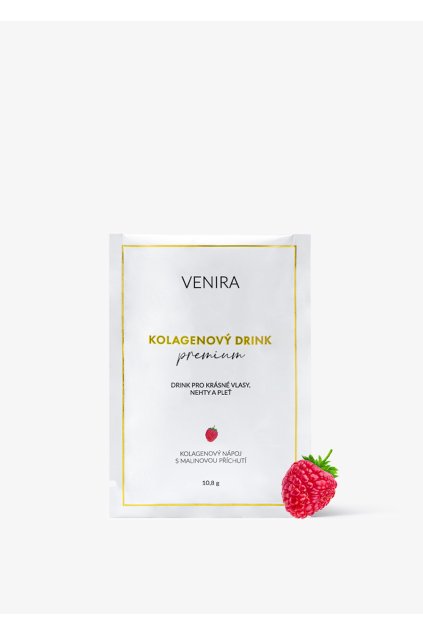 VENIRA PREMIUM kolagénový drink pre vlasy, nechty a pleť - vzorka malina, 10,8 g