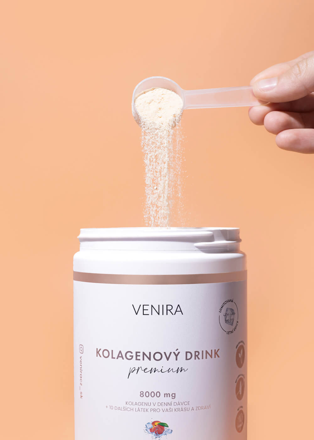 venira premium kolagénový drink ľadový broskyňový čaj 30 dávok