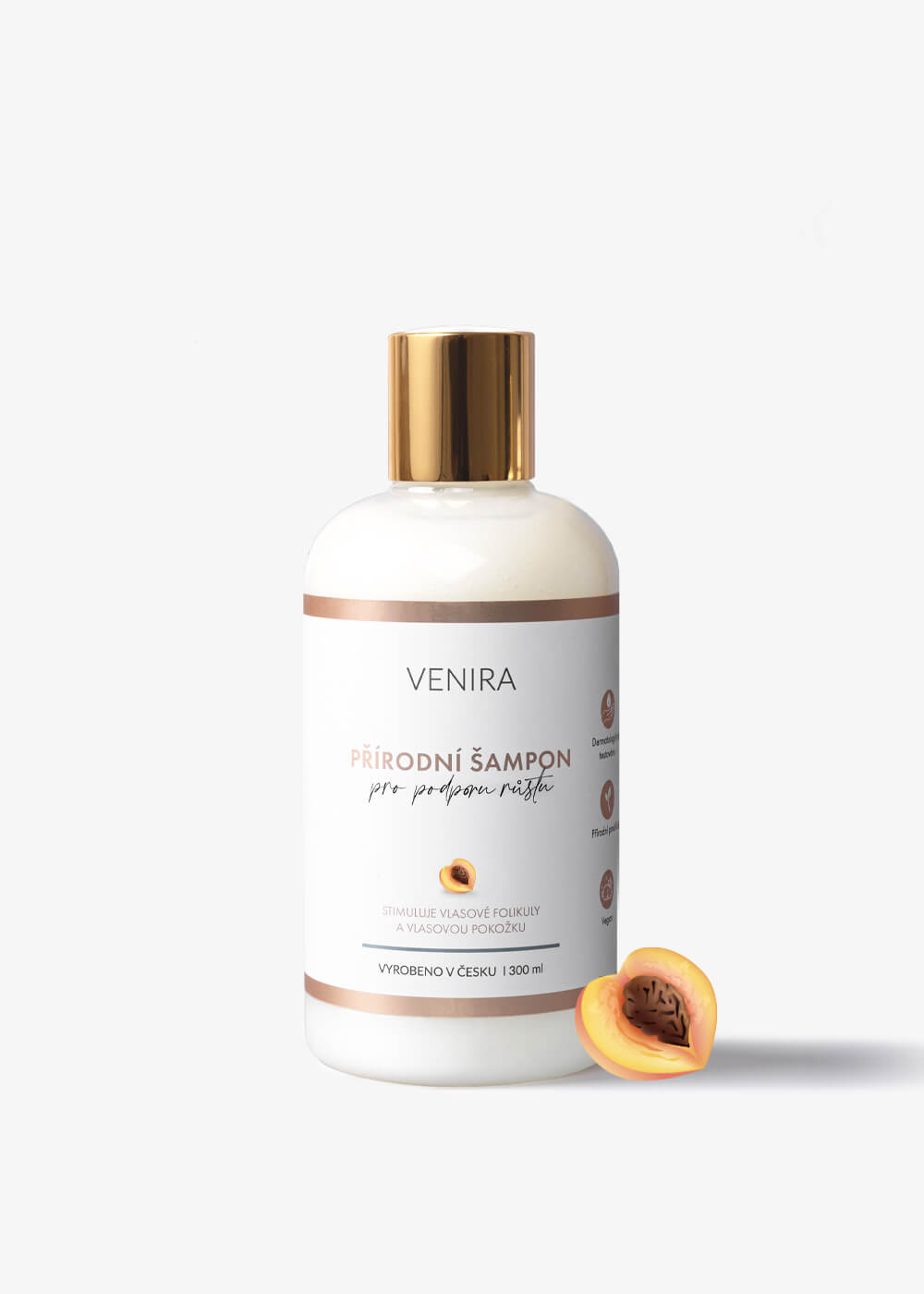 VENIRA prírodný šampón pre podporu rastu vlasov, marhuľa, 300 ml marhuľa, 300 ml