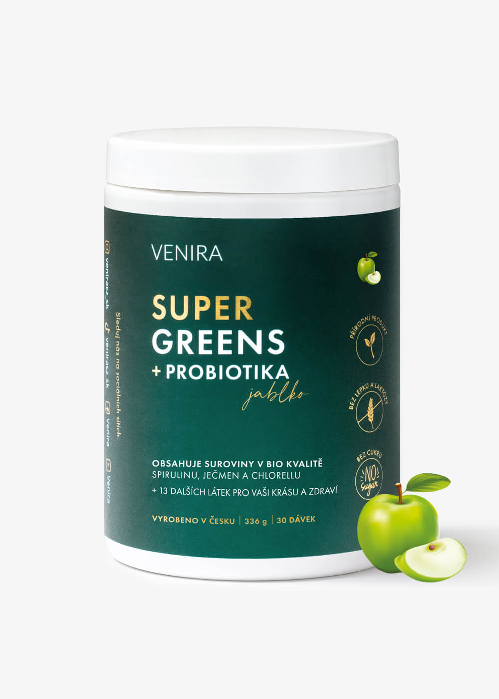 E-shop VENIRA super greens, jablko, 336 g jablko, 336 g