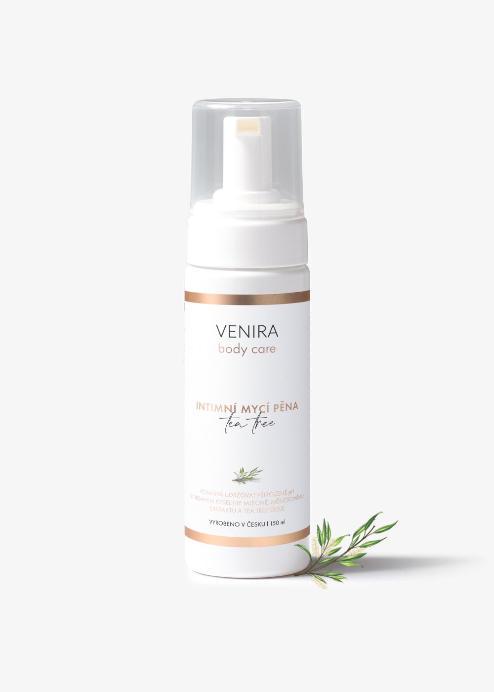 Venira Body care intímna umývacia pena umývacia pena na intímnu hygienu s vôňou Tea Tree 150 ml