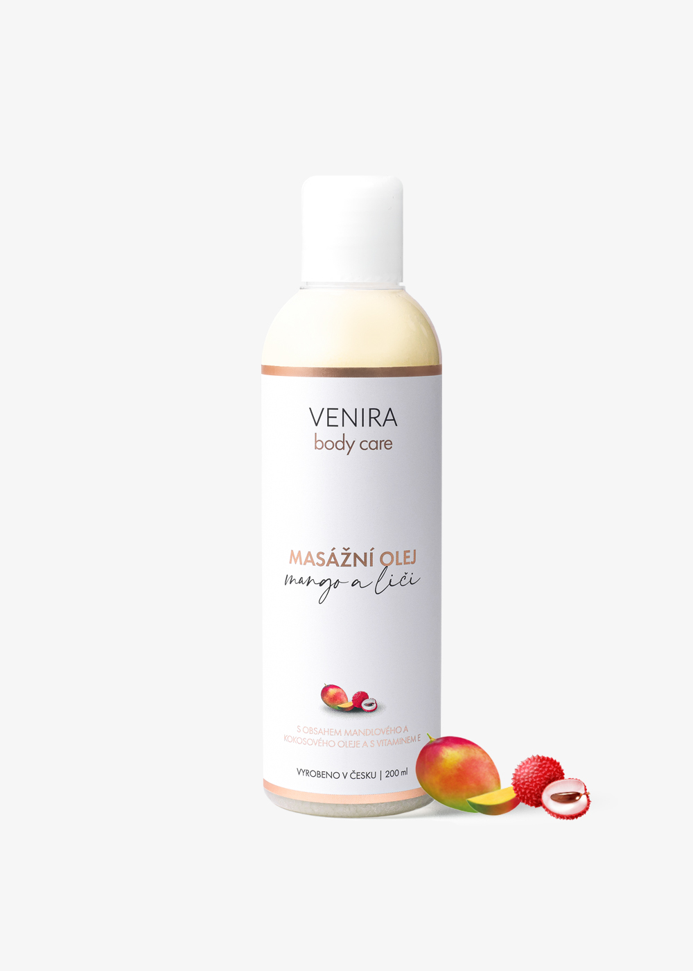 VENIRA masážny olej, mango-liči, 200 ml mango-liči, 200 ml