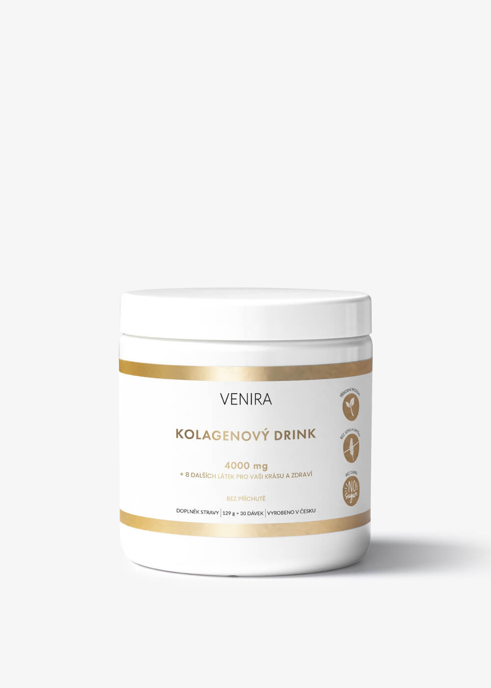 E-shop VENIRA morský kolagén na vlasy, nechty a pokožku, bez príchute, 189 g bez príchute, morský kolagén, 129 g