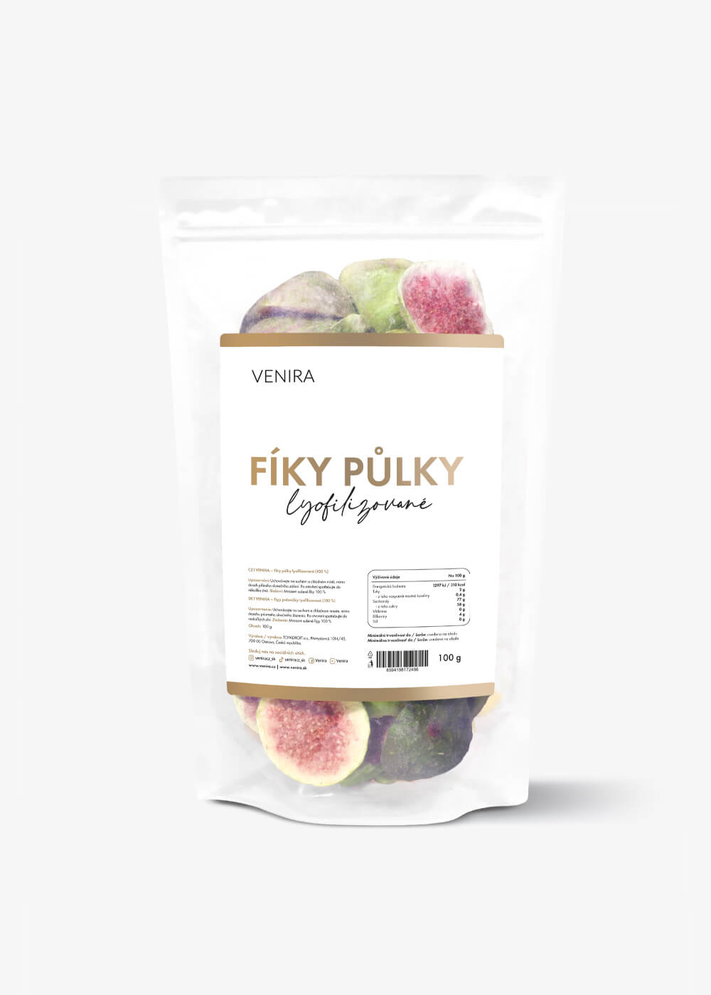 VENIRA lyofilizované figy, 100 g 100 g