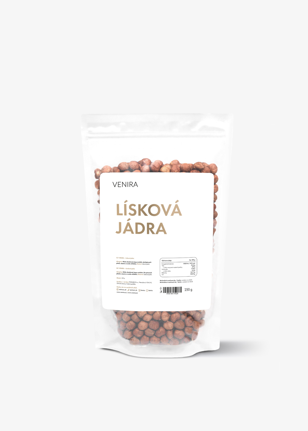 VENIRA lieskové jadrá, 250 g 250 g