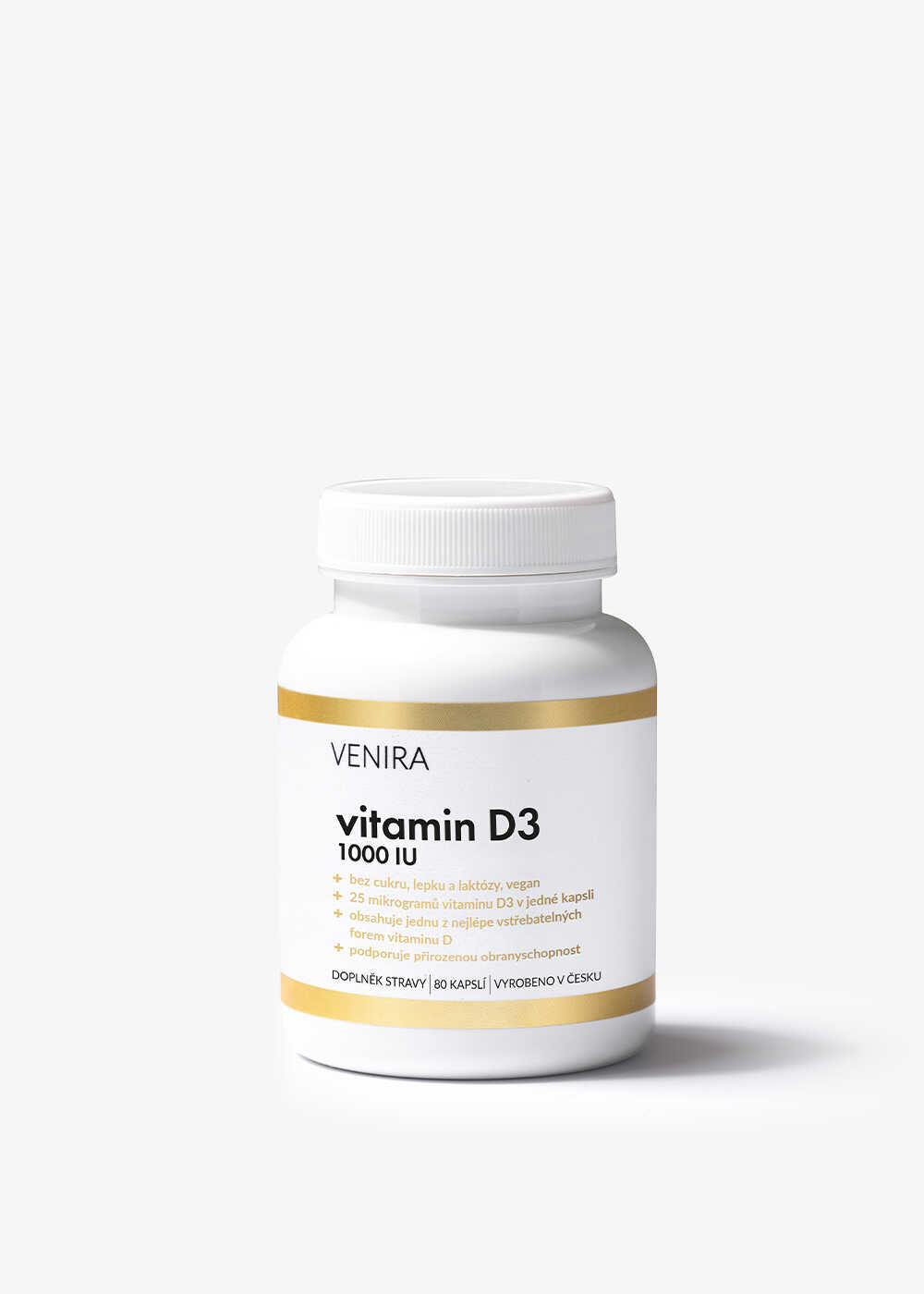 E-shop VENIRA vitamin D3 (vegán), 80 kapsúl 80 kapsúl
