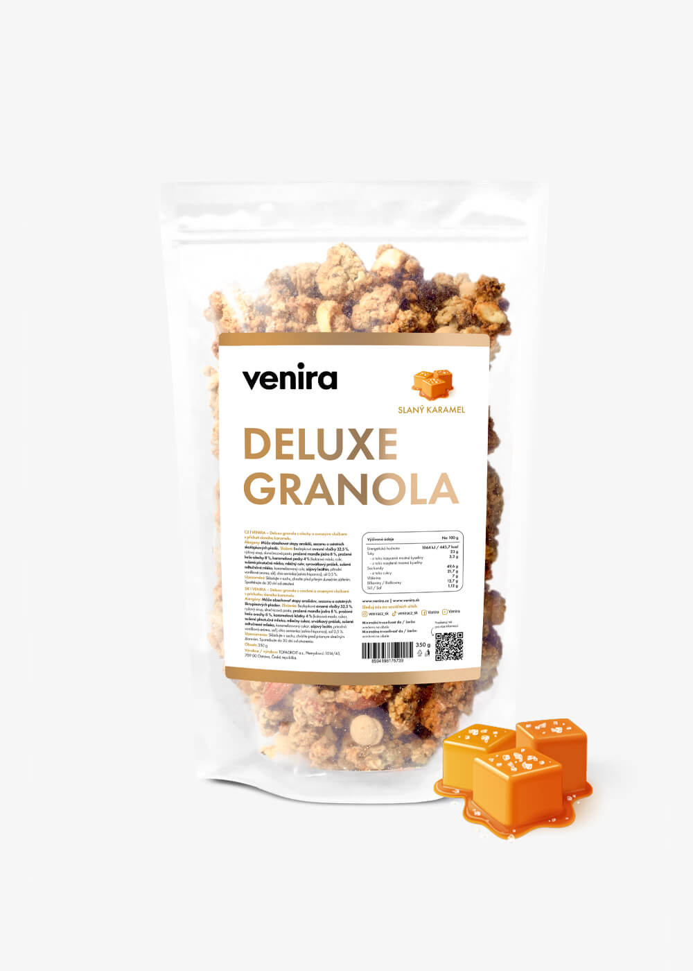 VENIRA deluxe granola, slaný karamel, 350 g slaný karamel, 350 g