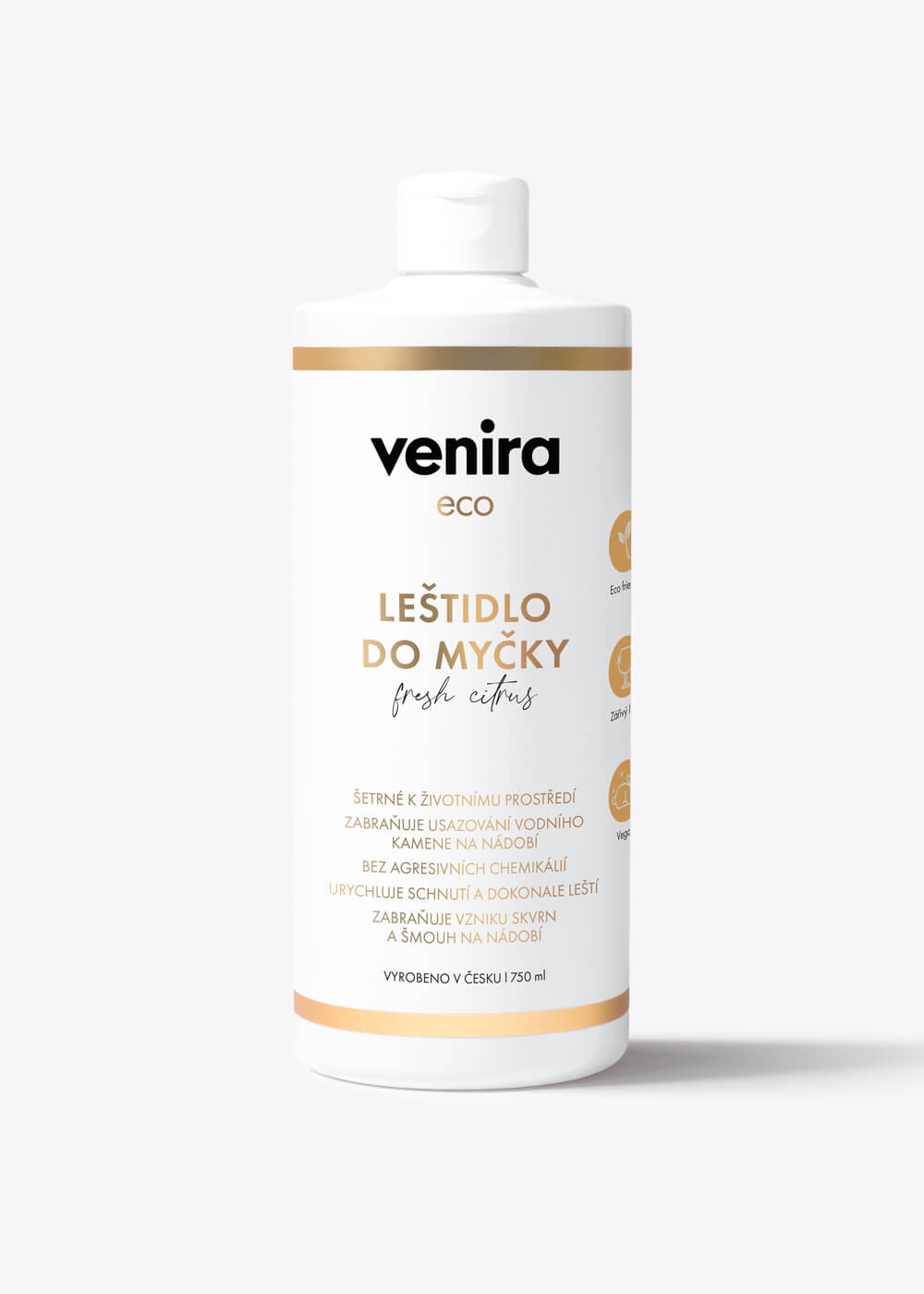 VENIRA ECO leštidlo do umývačky, citrusová vôňa, 750 ml citrusová vôňa, 750 ml