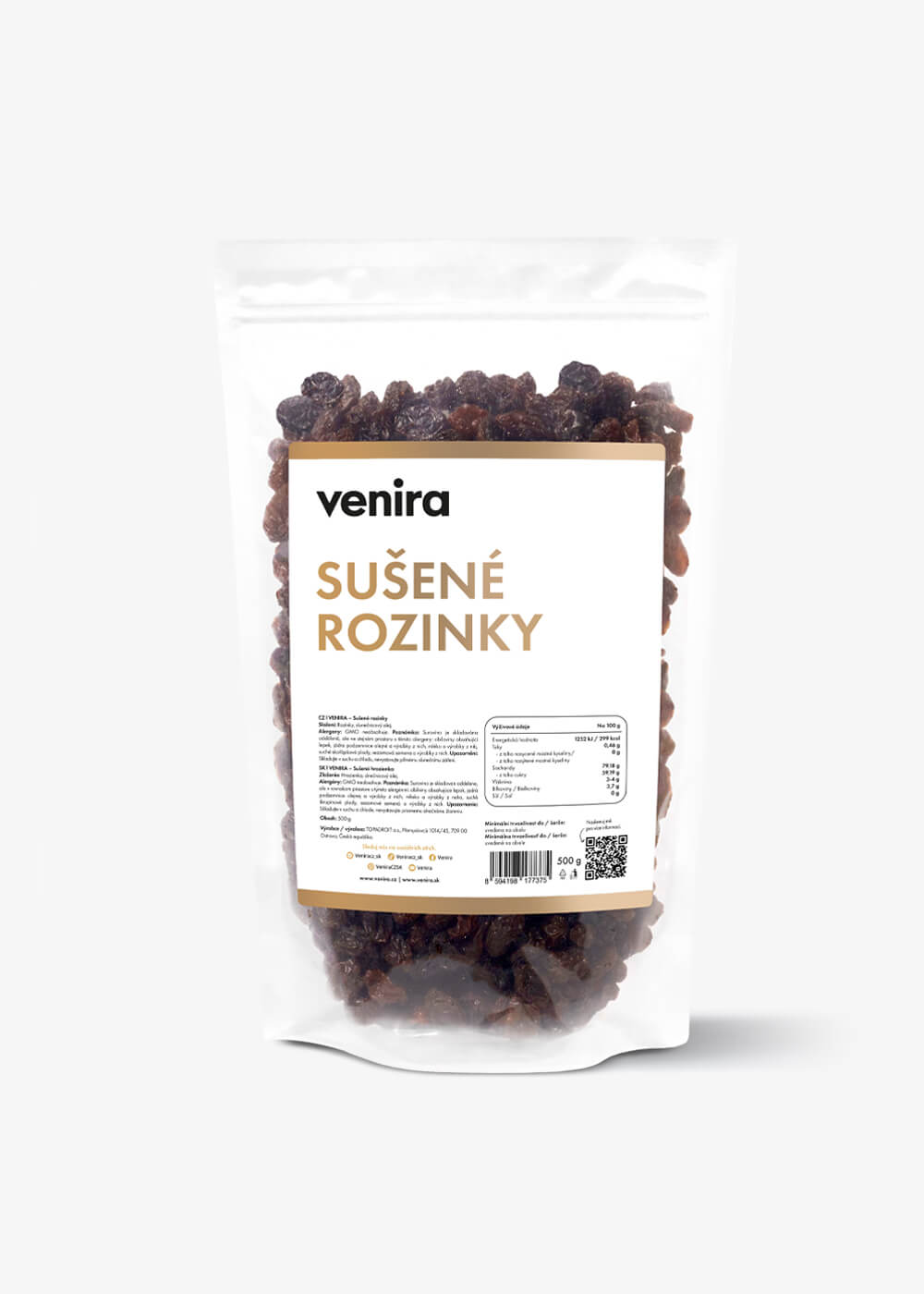 VENIRA sušené hrozienka, 500 g 500 g