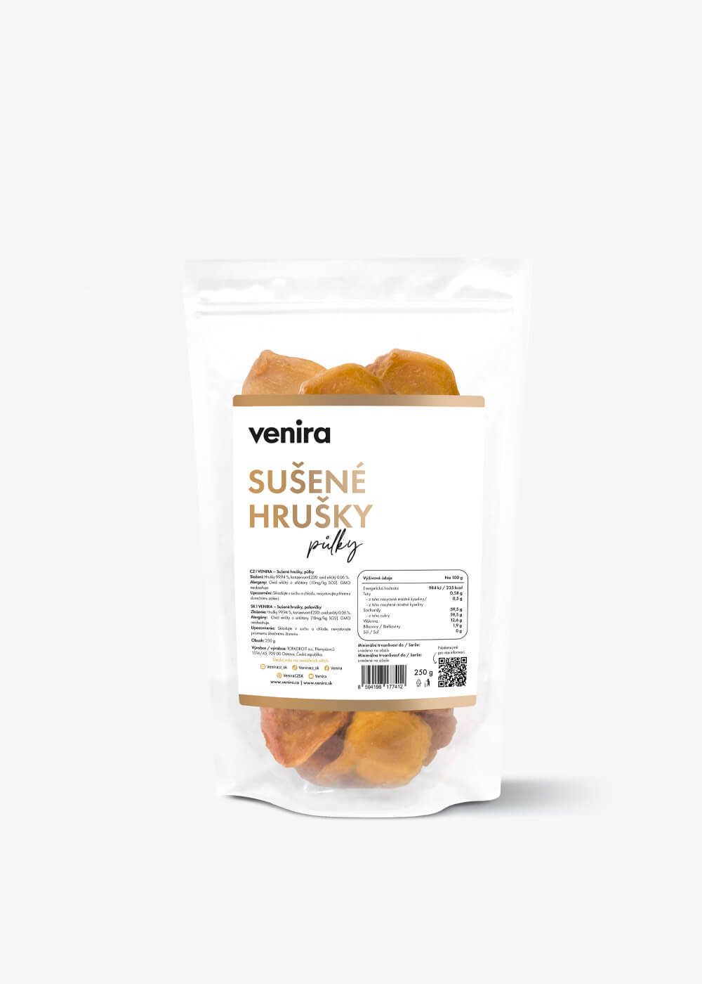 VENIRA sušené hrušky, 250 g 250 g
