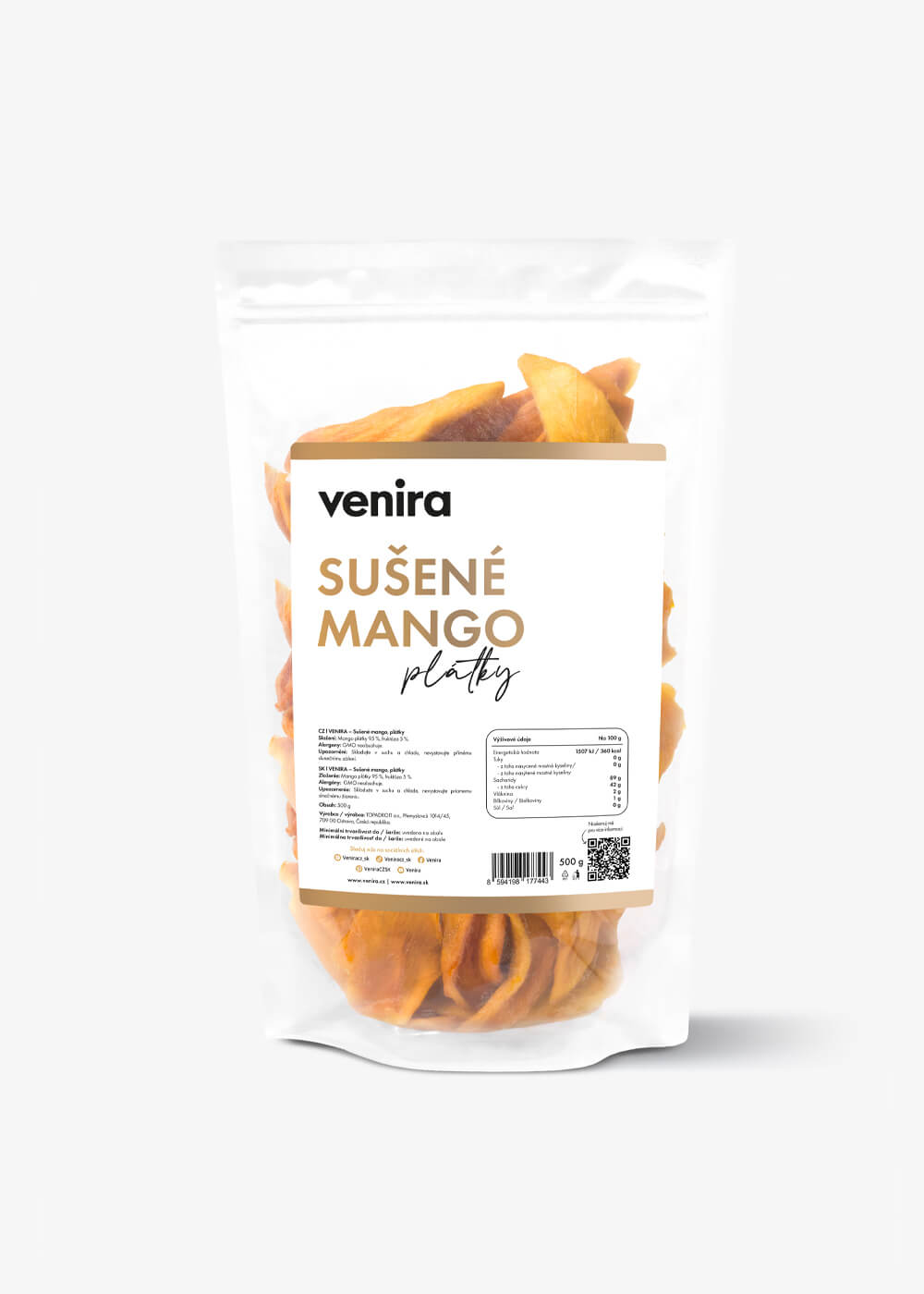 VENIRA sušené mango exclusive, 500 g 500 g