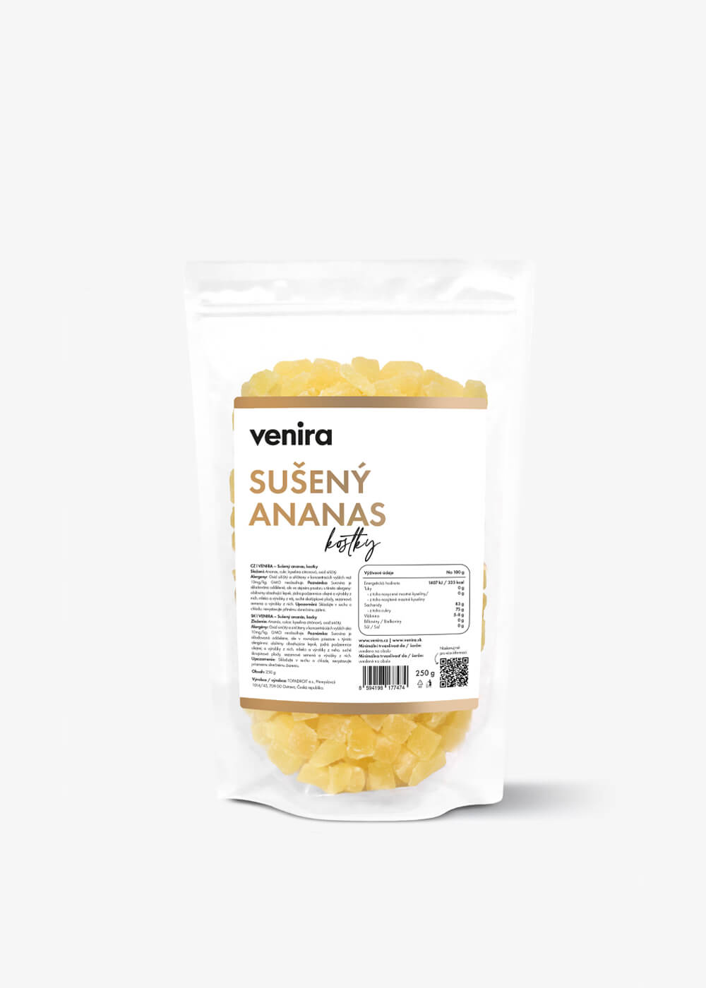 VENIRA sušený ananás, 250 g 250 g