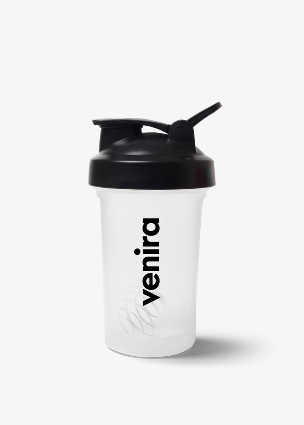 VENIRA shaker PRO s pútkom, čierno-biely, 400 ml 400 ml