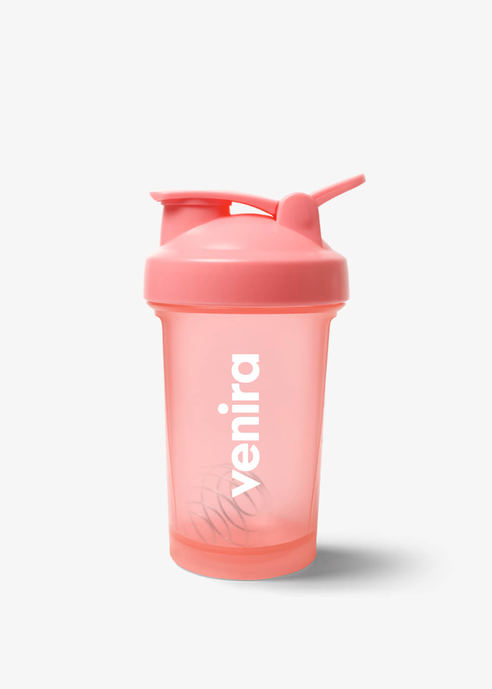 VENIRA shaker PRO s pútkom, ružový, 400 ml 400 ml