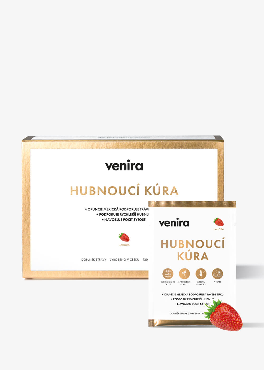 VENIRA chudnúca kúra, jahoda, 30 vrecúšok, 120 g jahoda, 30 vrecúšok, 120 g