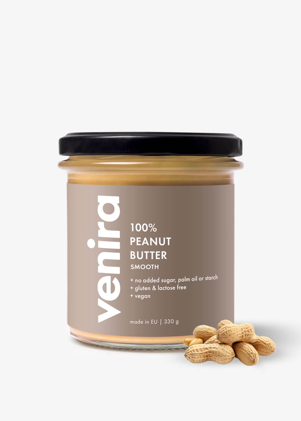 VENIRA arašidové maslo, jemné (smooth), 330 g jemné, 330 g