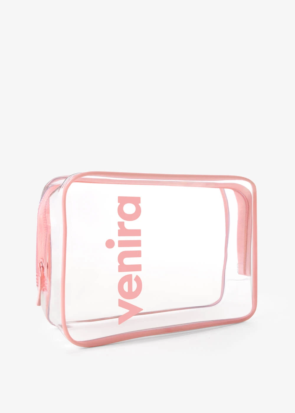 VENIRA kozmetická taška - priehľadná, ružová, veľ. XL priehľadná, ružová, veľ. XL